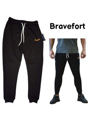 BRAVEFORT NWT Black Slim Fit Lounge Joggers - Men's S